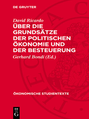 cover image of Über die Grundsätze der politischen Ökonomie und der Besteuerung